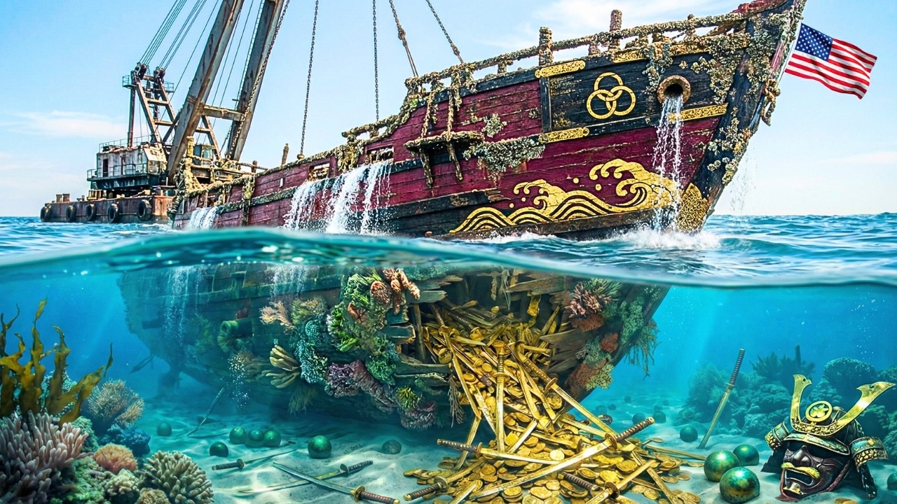 Crazy Restoration: Samurai Warlord's Warship Abandoned 430 Years Underwater —1152 Gold Katanas Found