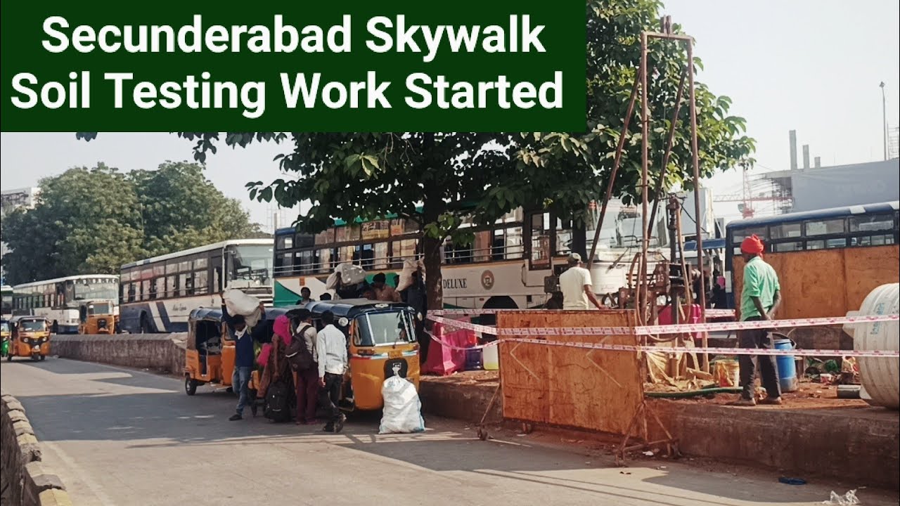 Работы по исследованию грунта на участке Secunderabad Skyway начались недалеко от железнодорожной...
