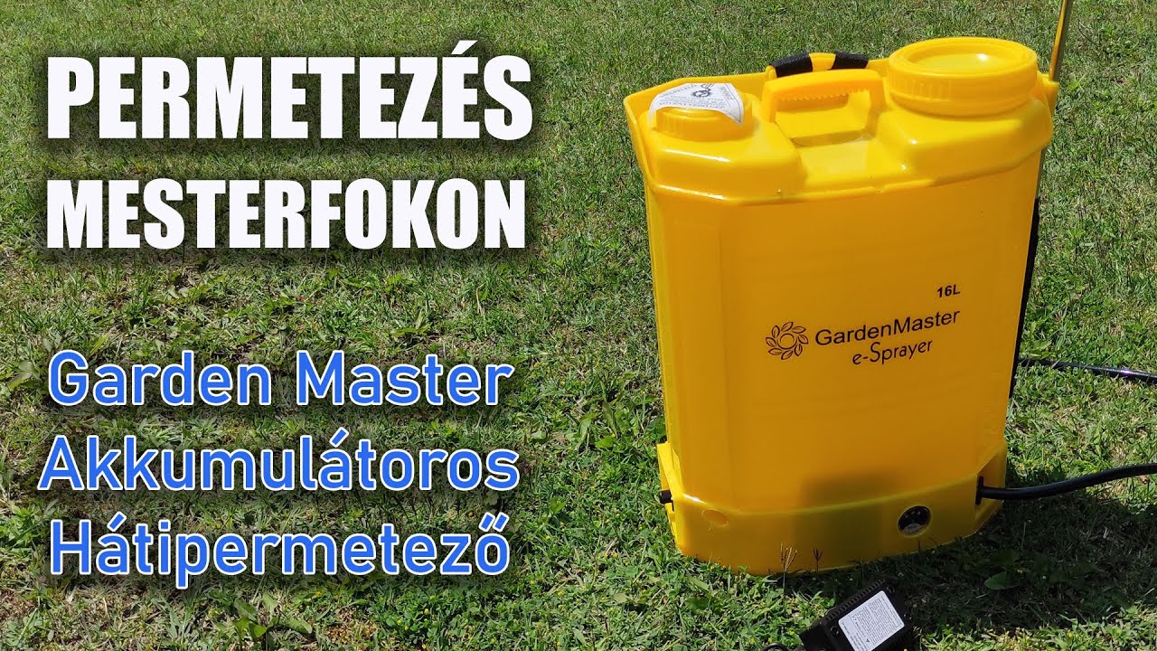 Garden Master akkumulátoros permetező beüzemelése.