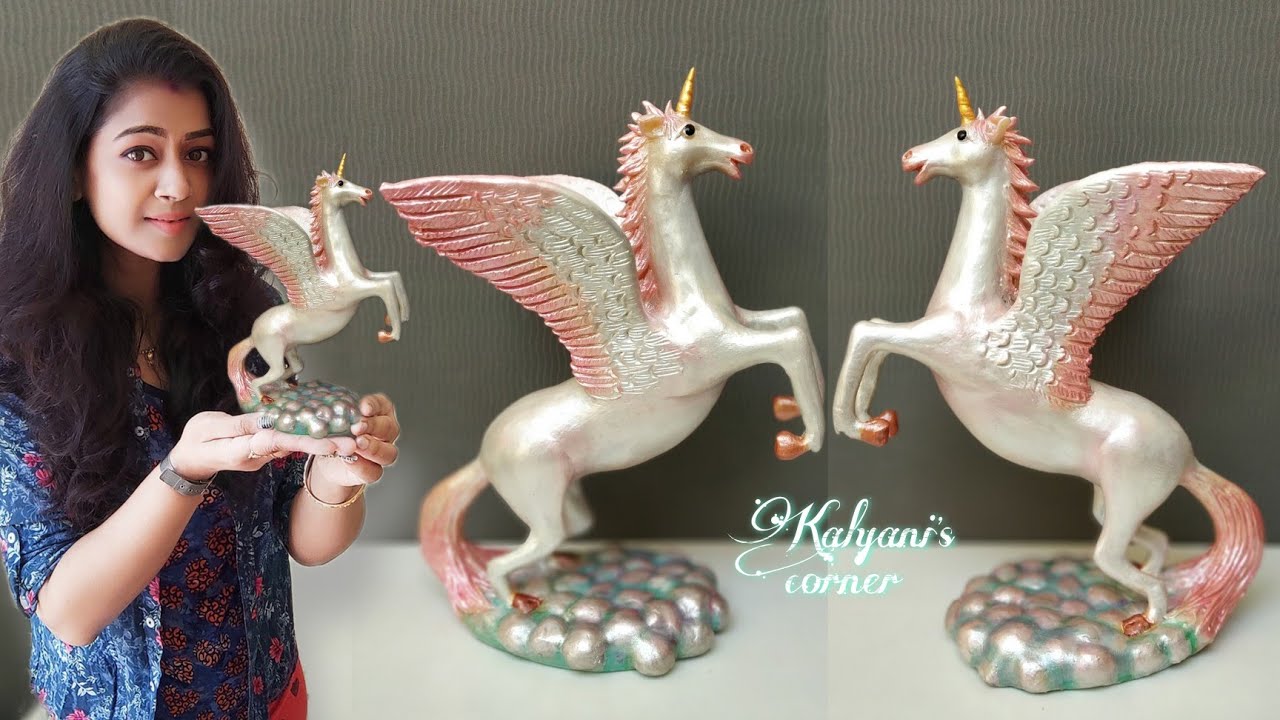 Good luck Unicorn Showpiece making from waste materials | Gift idea | craft idea
