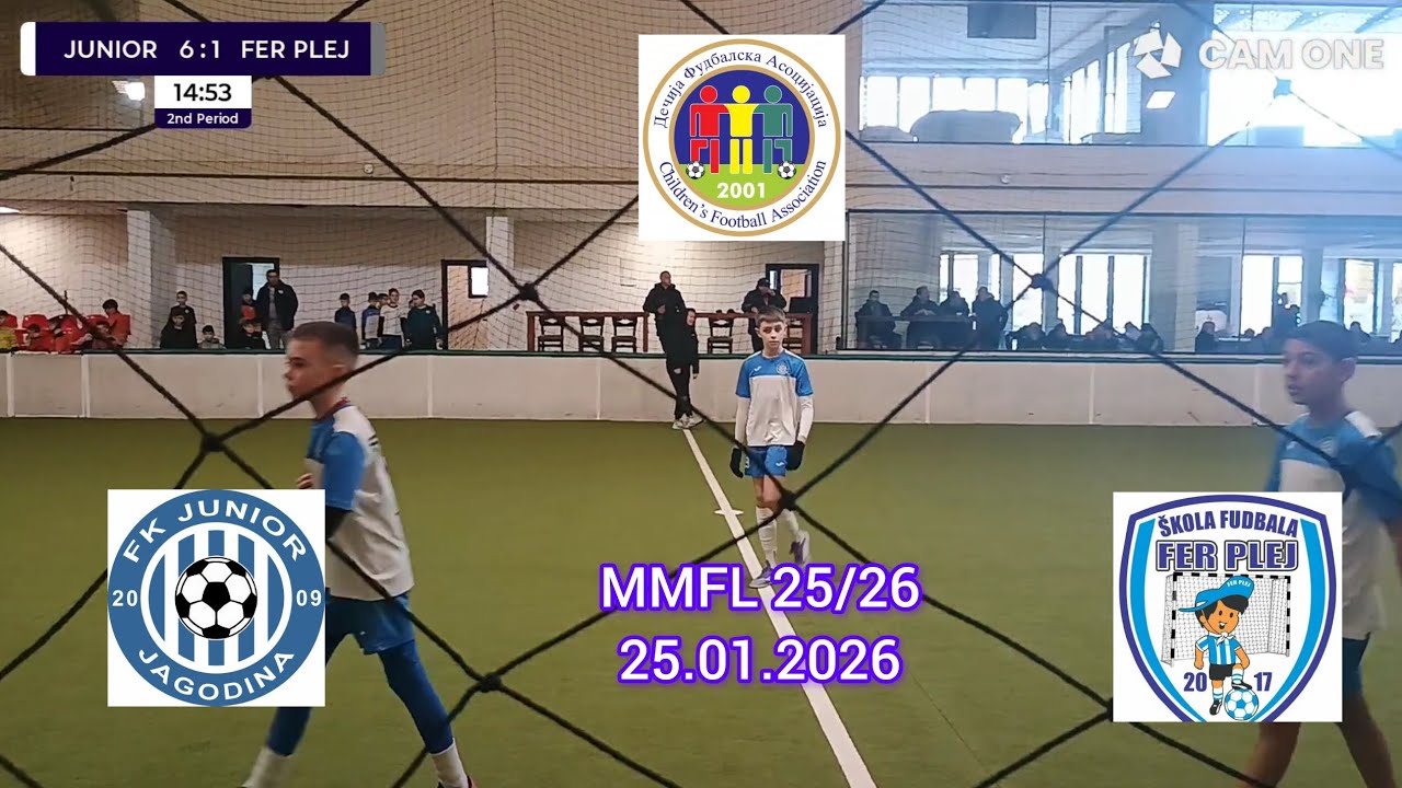 JUNIOR-FER PLEJ 6:1(4:1)-Takmičarski deo MMFL 25/26,1.kolo grupe B -2014 godište.