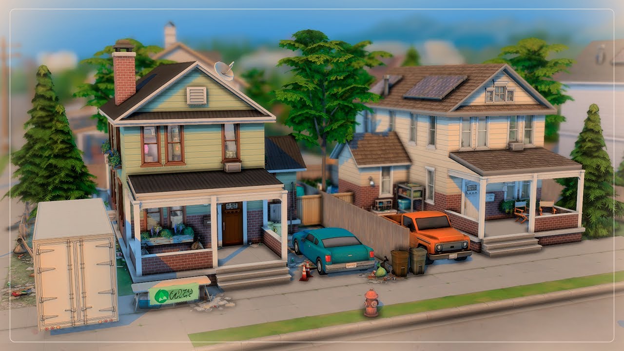 Два дома в гетто 🏘| Симс 4: Строительство | Poor Neighborhood | The Sims 4: Speed Build