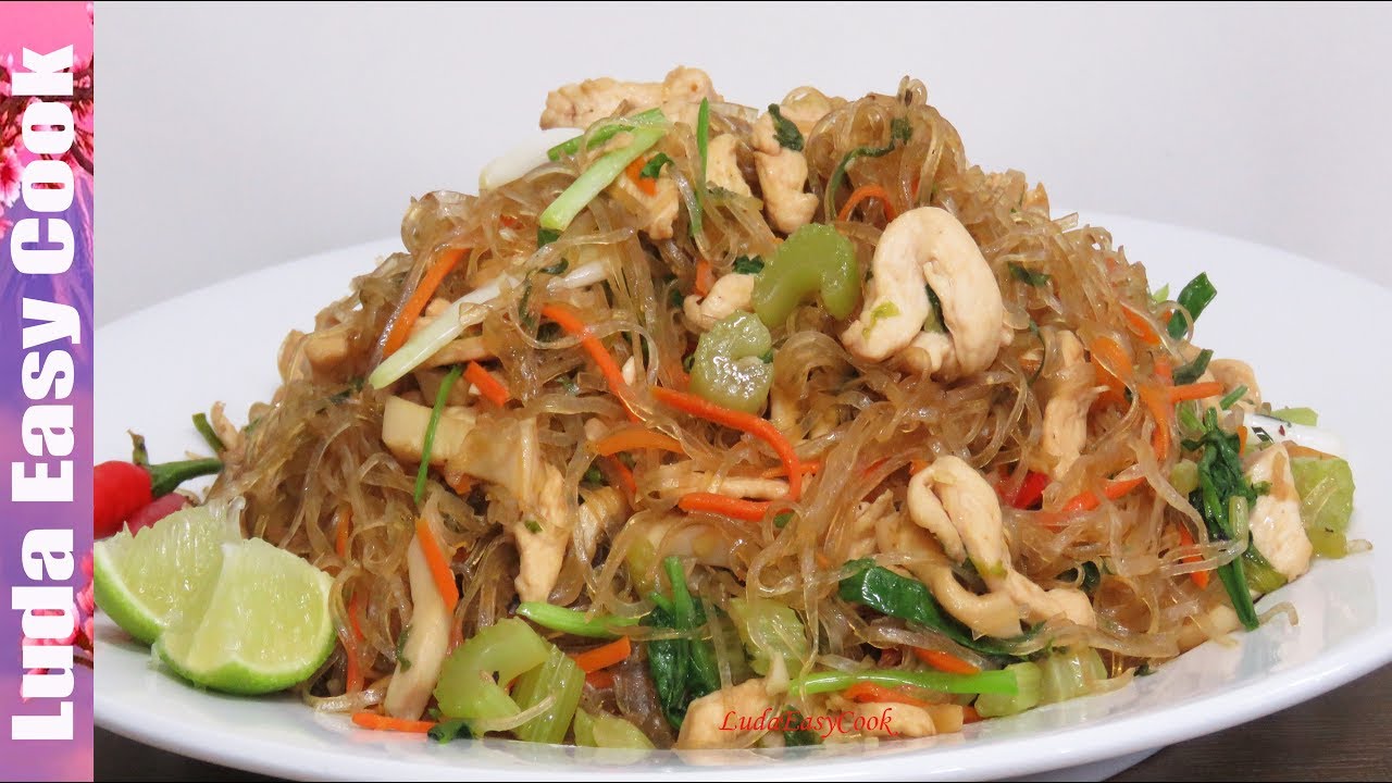 ВКУСНЫЙ ОБЕД за 20 минут ФУНЧОЗА с КУРИЦЕЙ и овощами обзор еды ФУНЧОЗА | GLASS NOODLES WITH CHICKEN