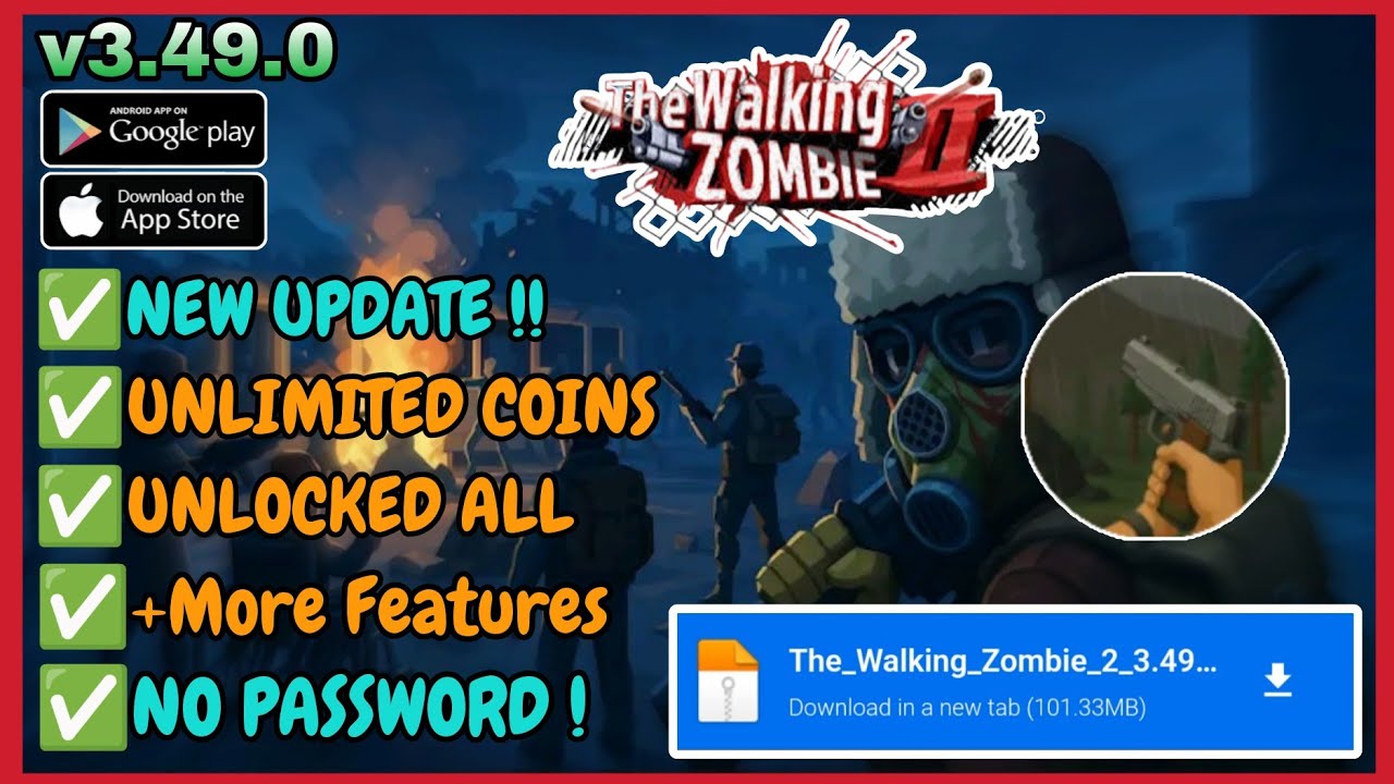 The Walking Zombie 2 Mod Apk v3.49.0 New Update!! Unlimited Money & Unlock All Weapon