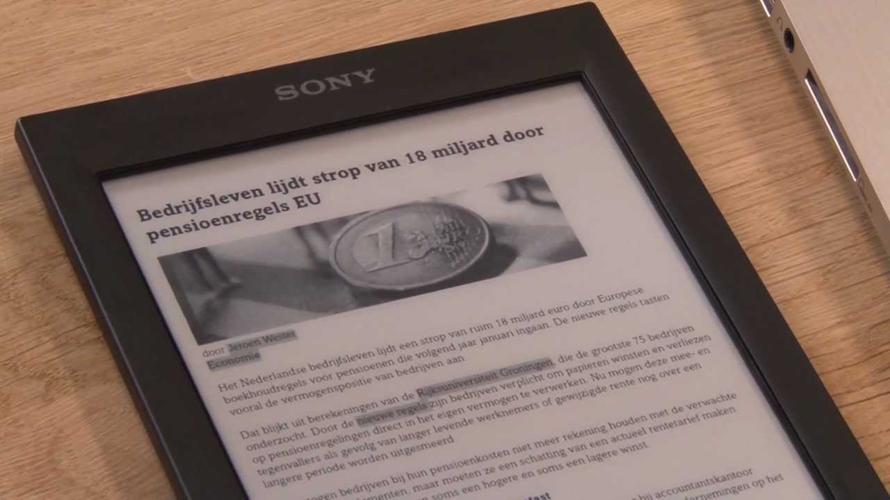 Sony PRS-T2 E-reader - Review (Consumentenbond)