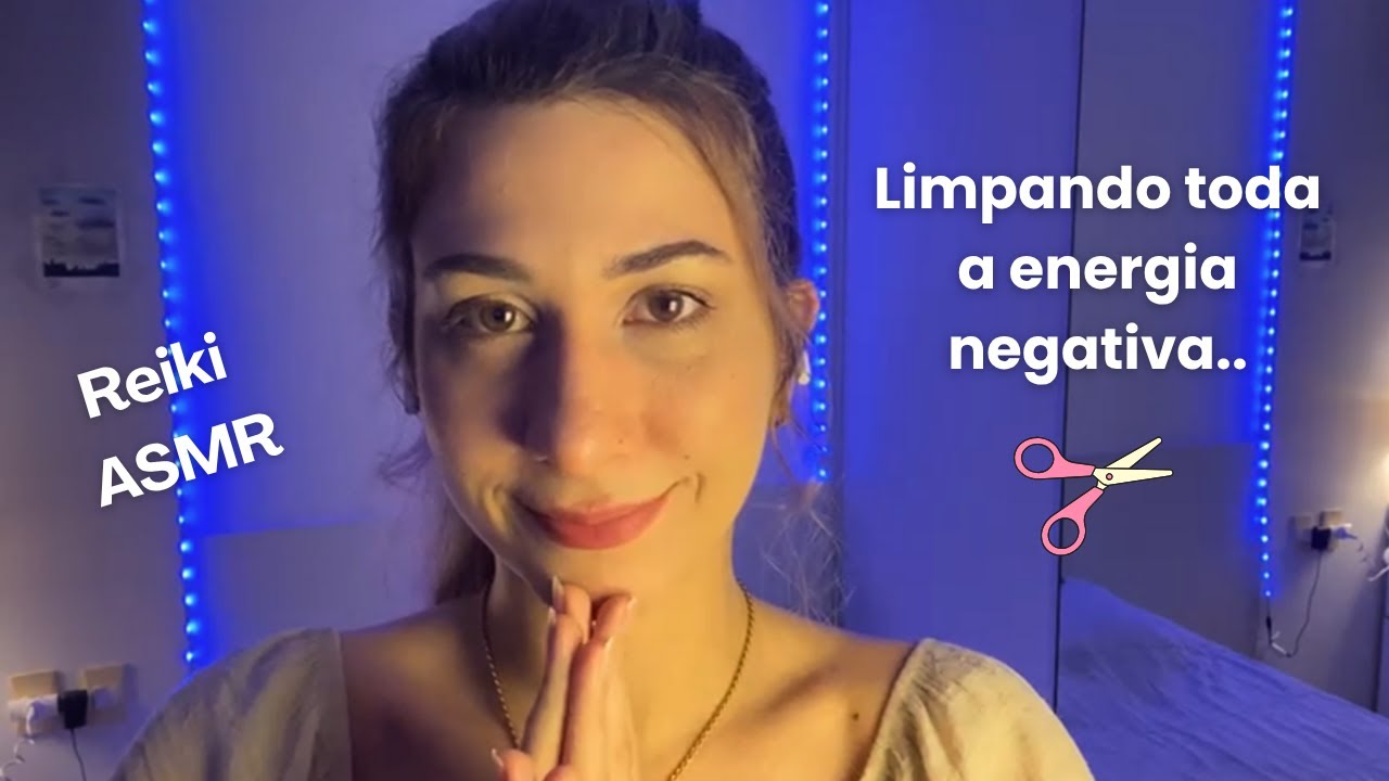 ASMR Reiki para Remover Energia Negativa (Selenita, Plucking, Arranhar, Tesoura) para Curar e Dormir