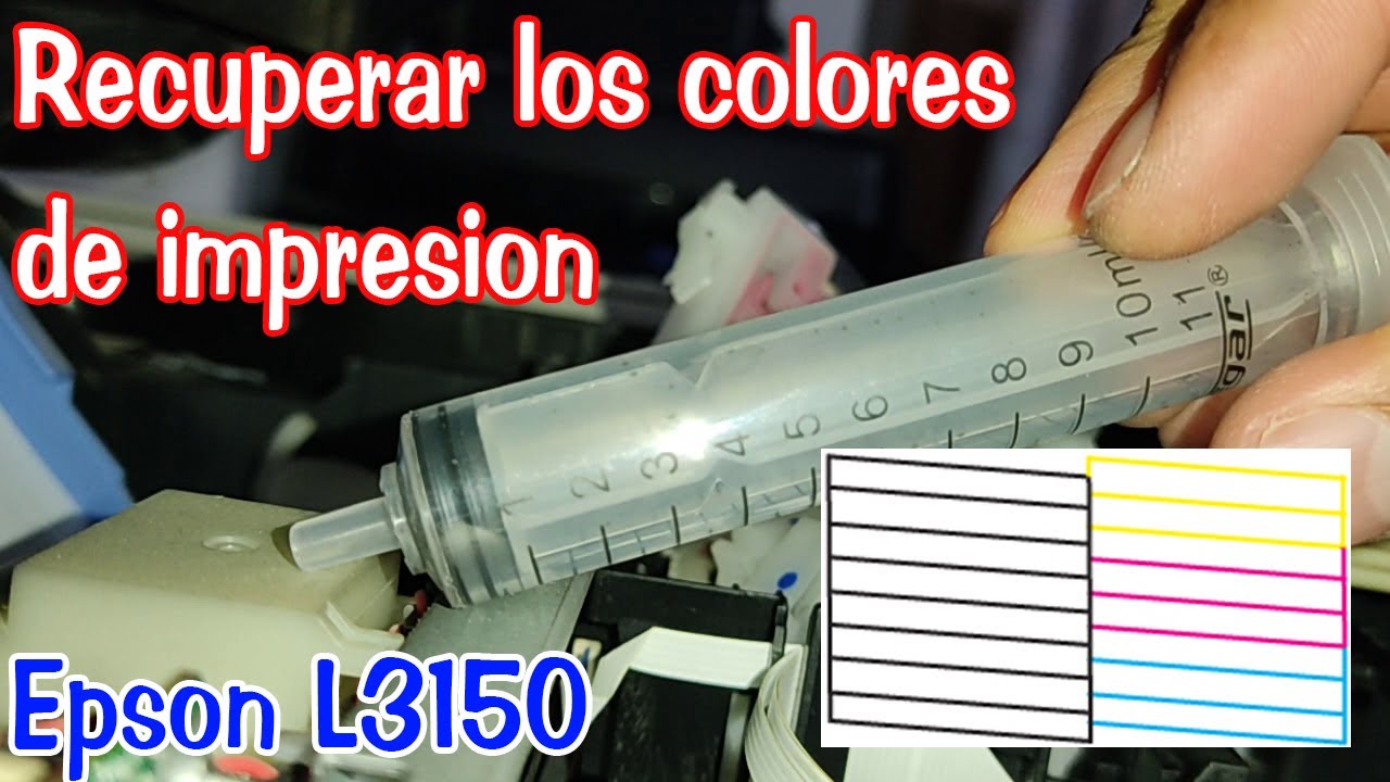 👌Reparacion de colores impresion Epson L3150 paso a paso