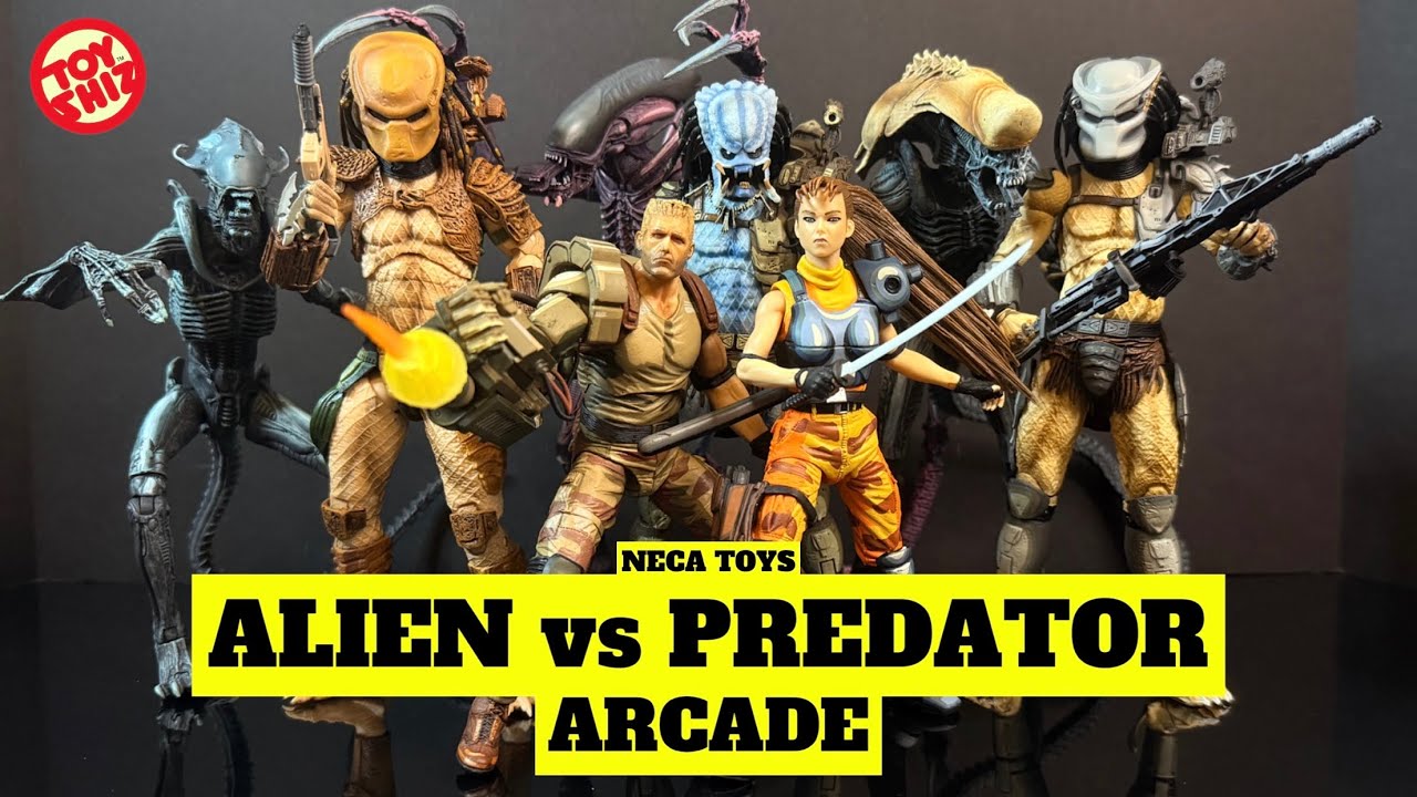 Полная линейка аркадных игрушек Alien vs Predator | Retroshiz | NECA Toys