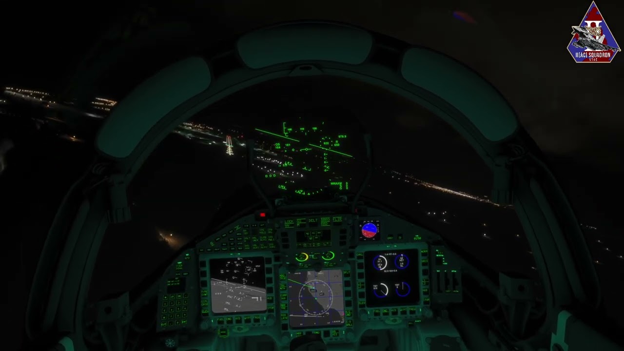 Single Engine Landing at Night - CJ Eurofighter Typhoon #msfs2024