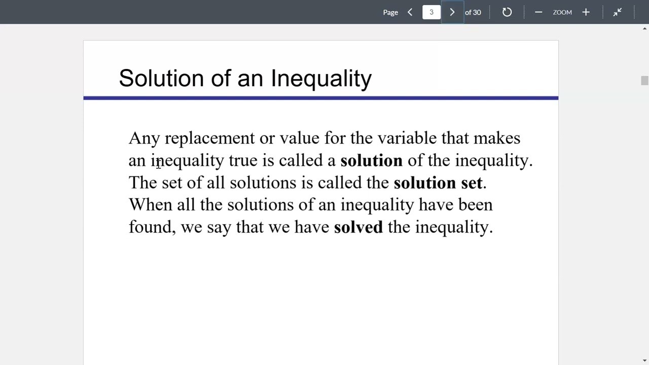 College Algebra: Section 1.4 - Inequalities