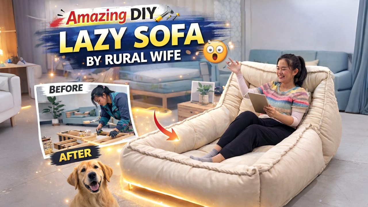 Amazing DIY Lazy Sofa by Rural Wife