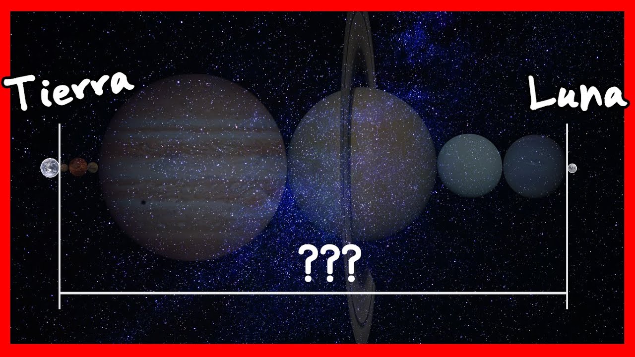 Distancia entre la Tierra y la Luna (representación realista)