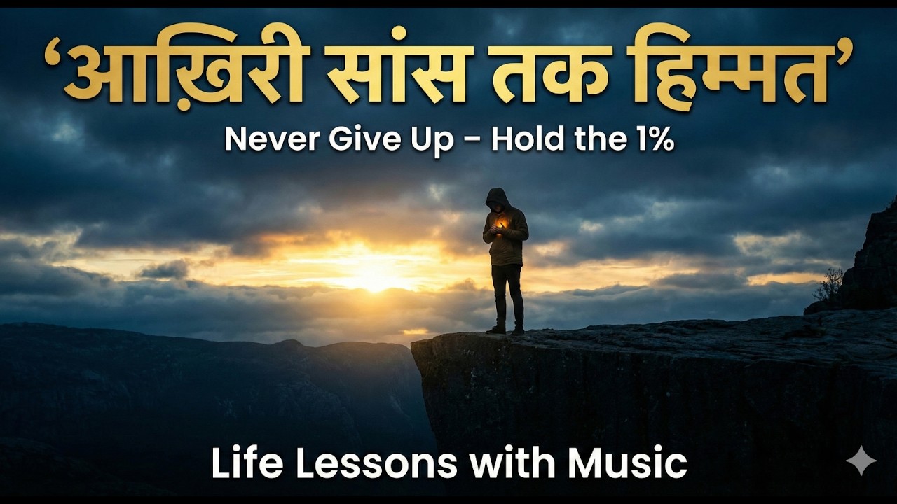 “आख़िरी सांस तक हिम्मत” (Channel: Life Lessons with Music | Slogan: Hold the 1%)