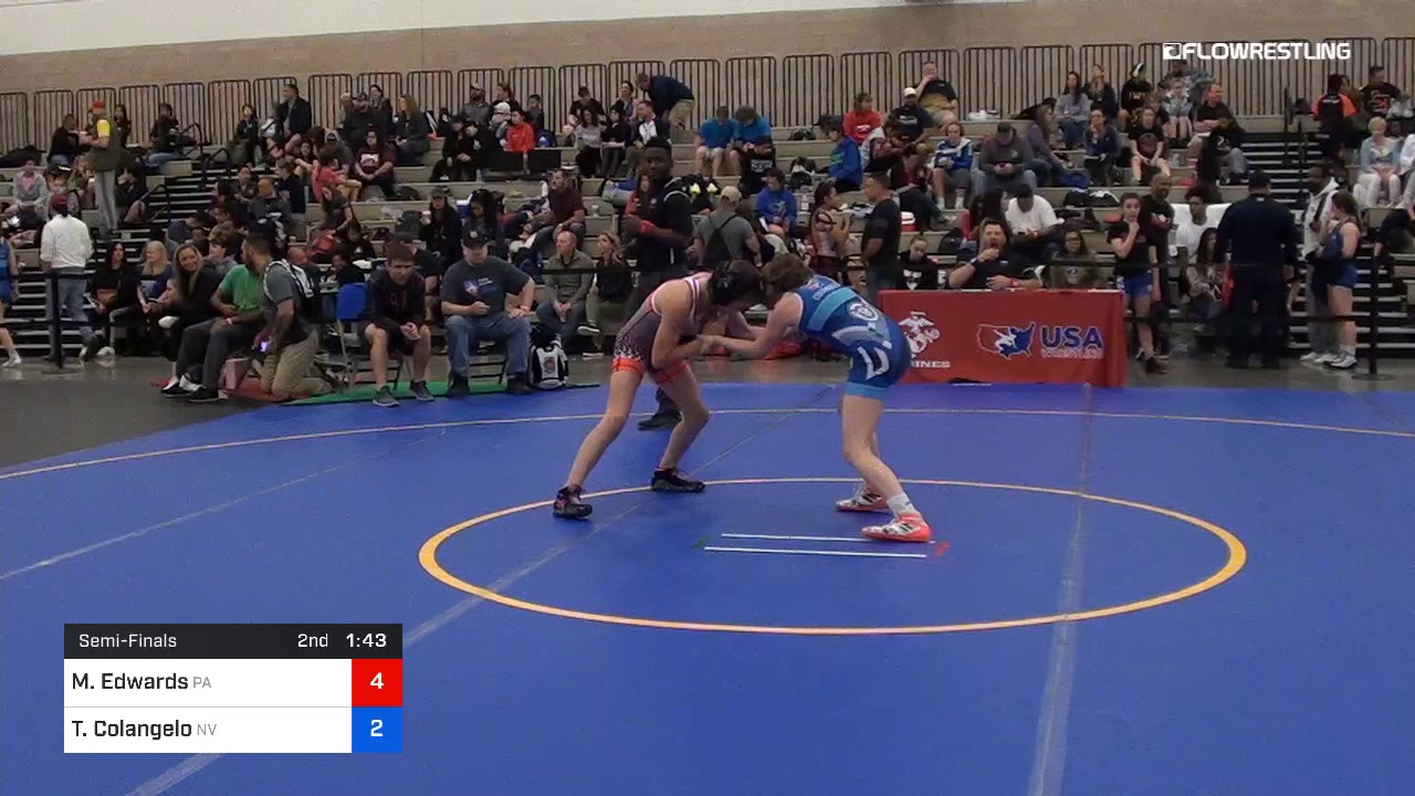 92 Lbs Semifinal Morgan Edwards Team Pennsylvania Vs Taylor Colangelo Team Nevada