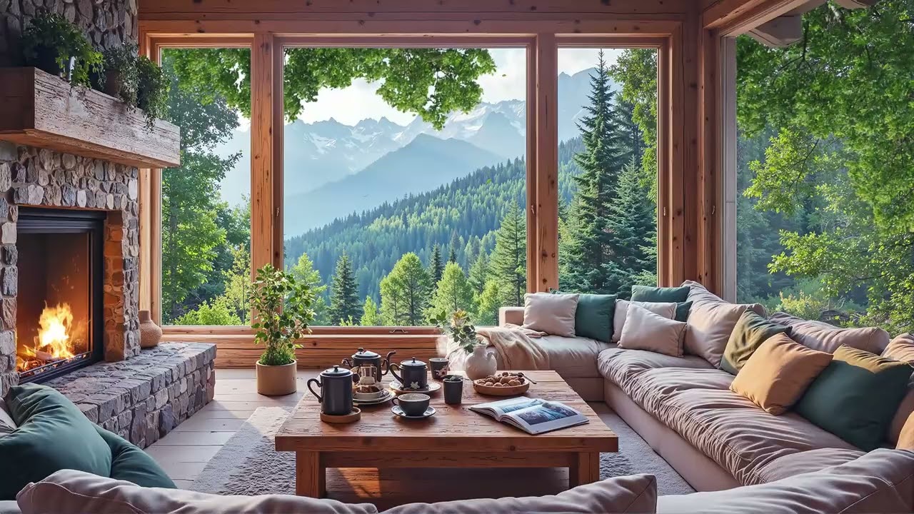 Spring Cabin Jazz 🌸 Cozy Smooth Jazz Music for Relaxing, Study, Reading & Peaceful Mornings