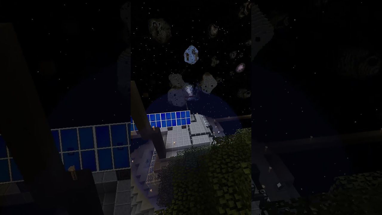 We Built a Deep Space Base inside an ASTEROID: Minecraft Galacticraft Revisited #shorts