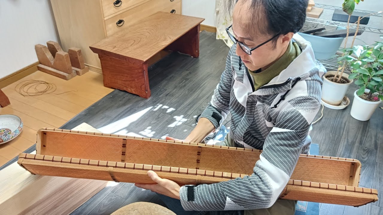 【竹釘での補強　竹の竿入れの製作　Reinforced with bamboo　nails 】#bamboocraft #madeinjapan #Japaneseculture#fishing