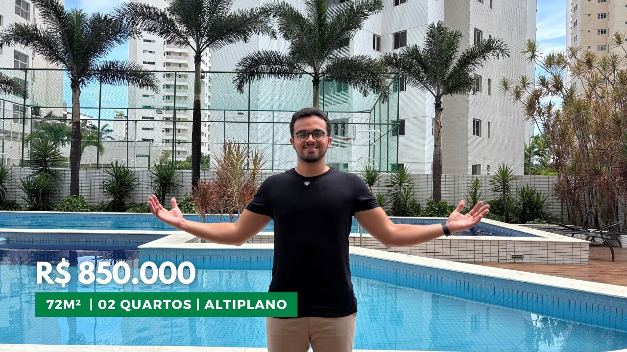 APARTAMENTO DE 02 QUARTOS EM CONDOMÍNIO CLUBE POR R$ 850 MIL NO ALTIPLANO | JOÃO PESSOA-PB