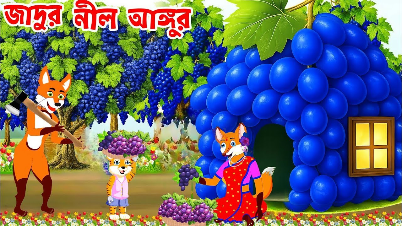 জাদুর নীল আঙ্গুর | jadur nil Angur | Bangla Cartoon | Rupkothar golpo | shiyaler cartoon  cartoon 