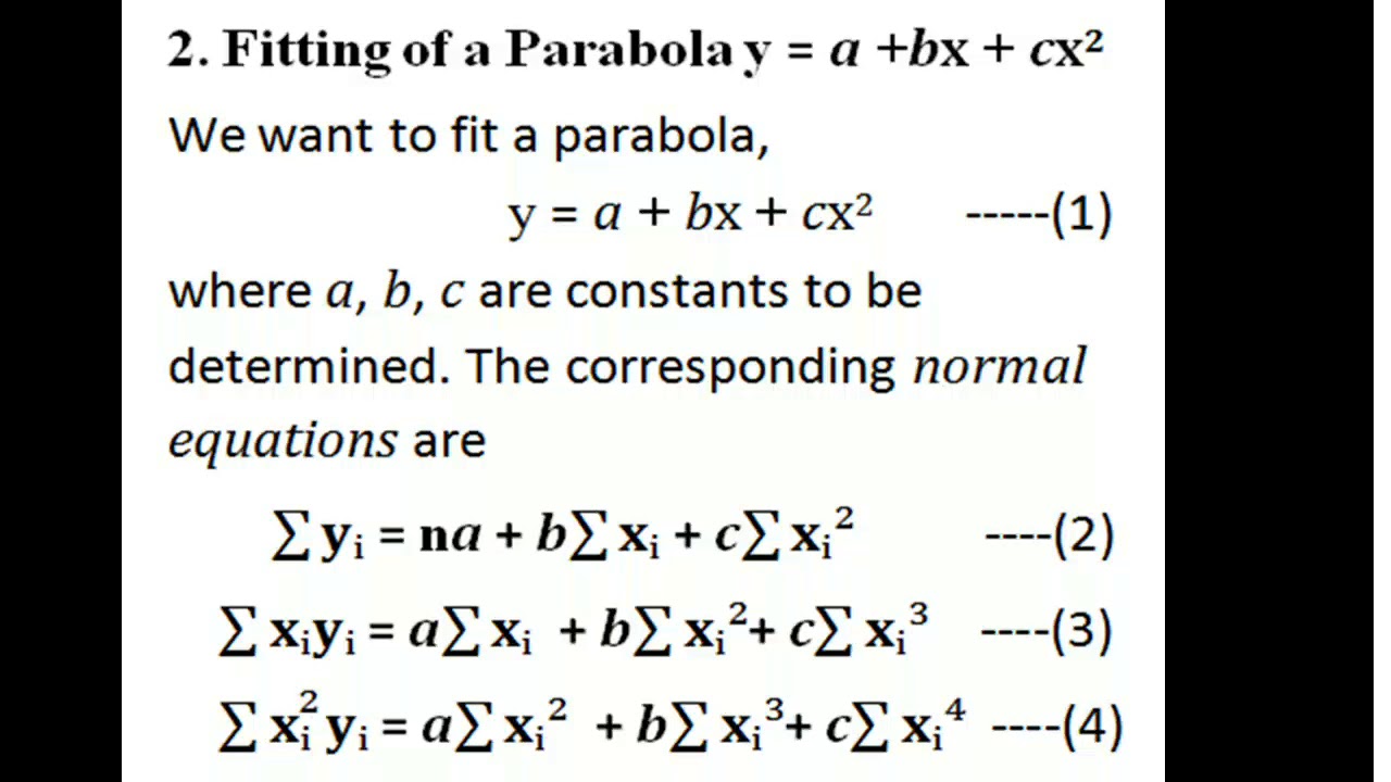 Fitting of Parabola|1st Sem UG|Calicut University|Complimentary Course Statistics
