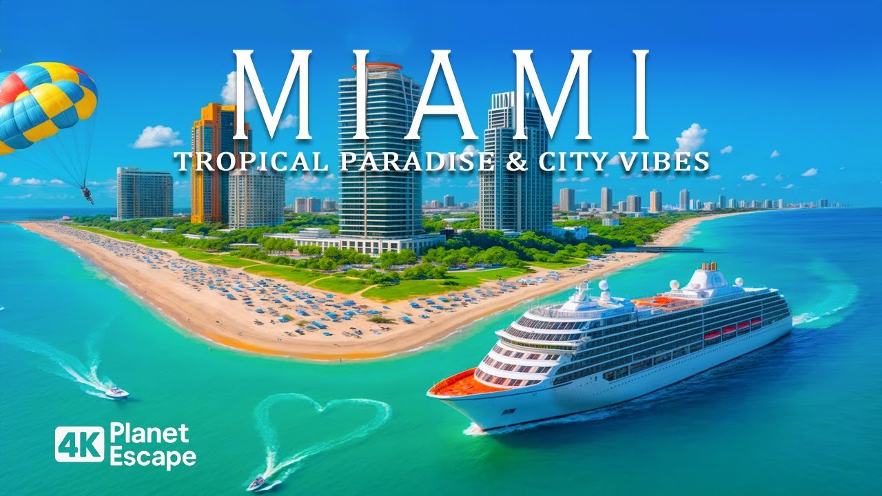 Miami 4K &ndash; Tropical Shores, Turquoise Waters & Iconic City Vibes With Deep House Chill 🎵