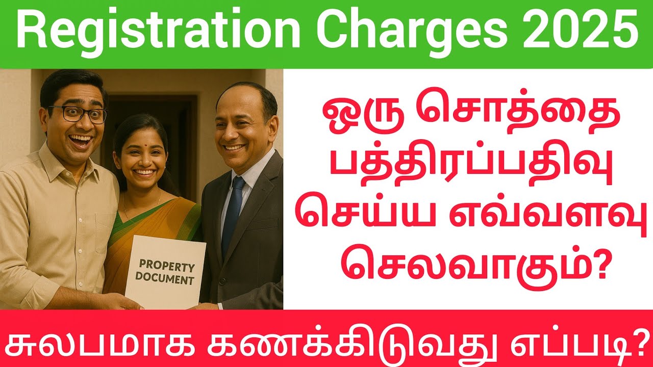 🔴ஒரு சொத்தின் பத்திரப்பதிவு செலவு எவ்வளவு? #tamillaw #registration #fees #propertylaw #tnreginet