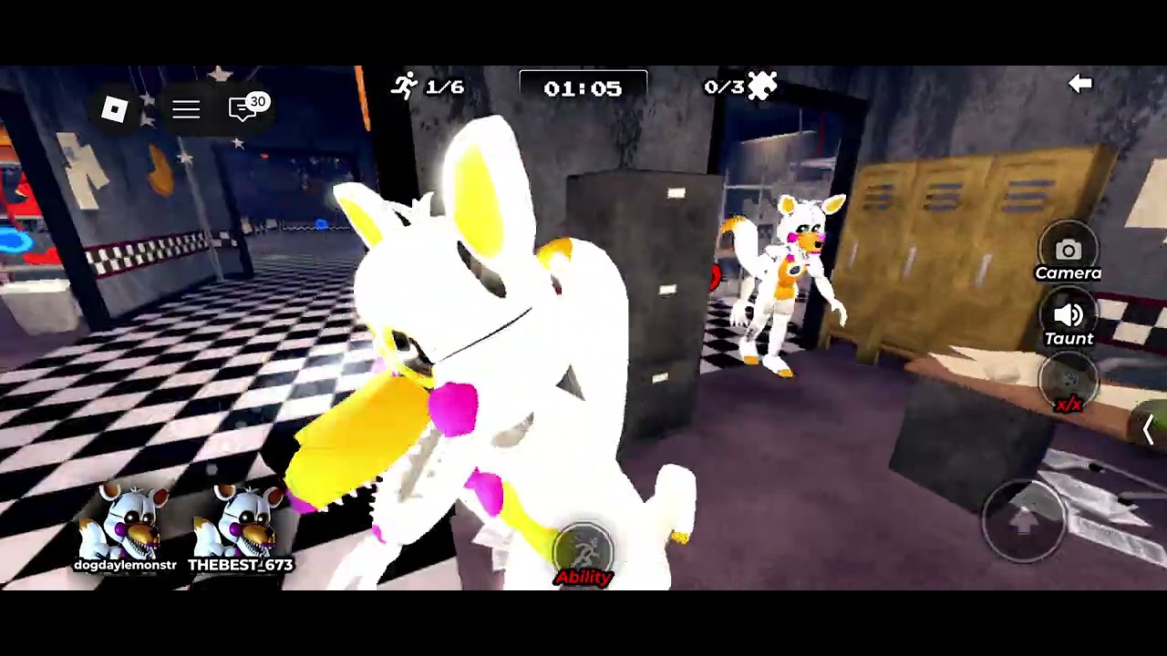 Je joue à un jeu roblox qui s'appelle animatronic night 2