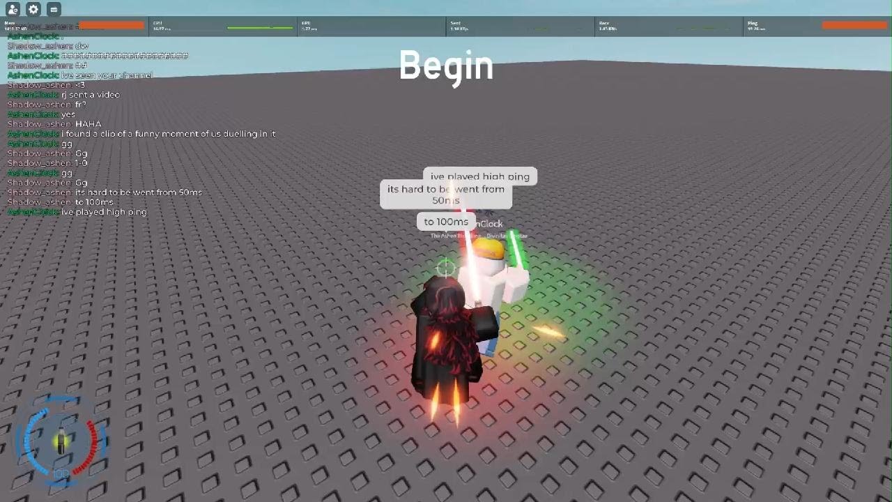 saber showdown roblox |shadow vs slock| 100ms vs 100ms