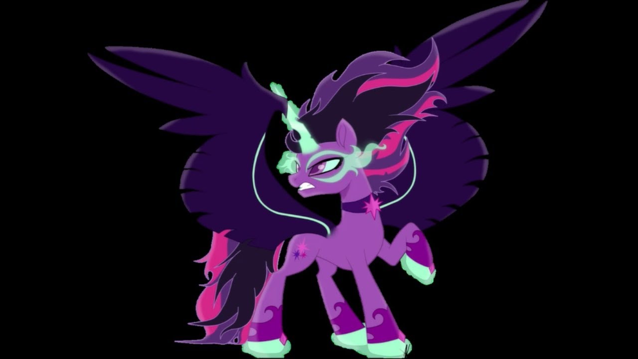 MLP TMNT - Rainbow Dash VS Midnight Sparkle (TMNT 2012 Scenes)