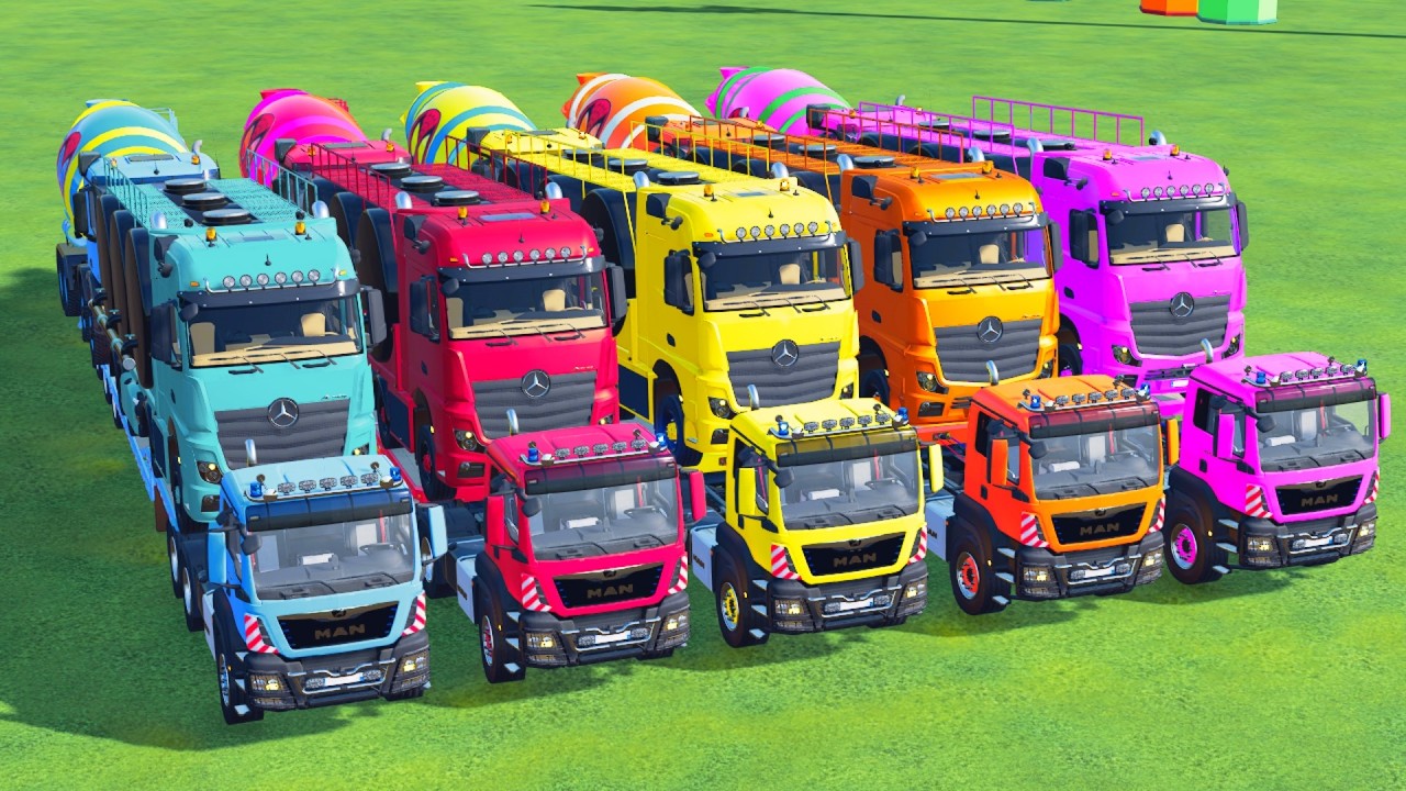 Transporting American Mixer Trucks on the Hardest Road Ever!  Farming Simulator 22 #40
