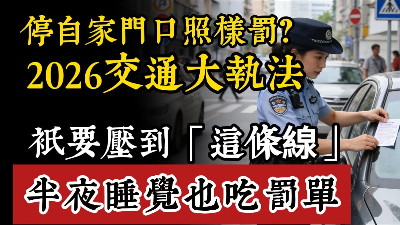 停自家門口照樣罰？2026交通大執法來襲！只要壓到「這條線」半夜睡覺也吃罰單，長輩全氣炸#2026交通新制 #熱門 #罰單