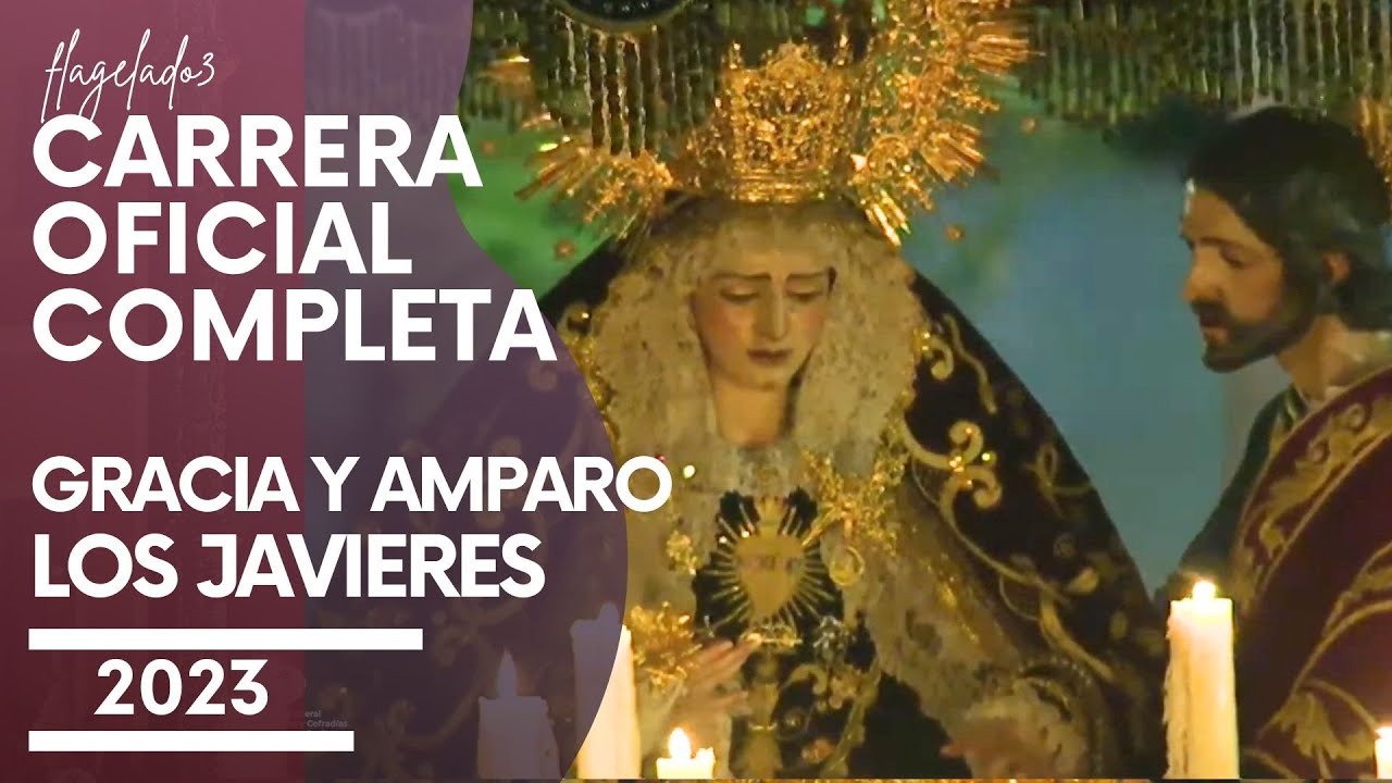 Gracia y Amparo (Javieres) en Carrera Oficial 2023, Martes Santo Sevilla
