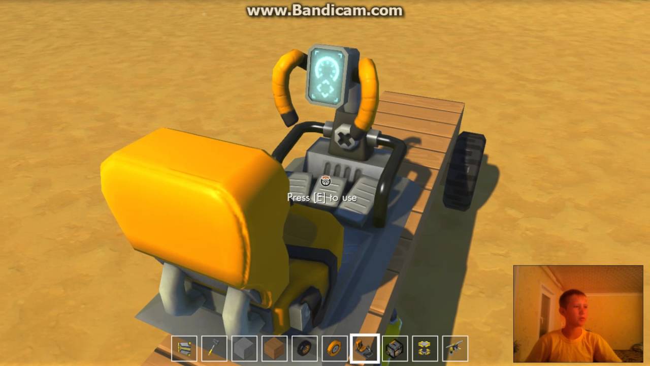 Scrap Mechanic#1 построил типо машину.