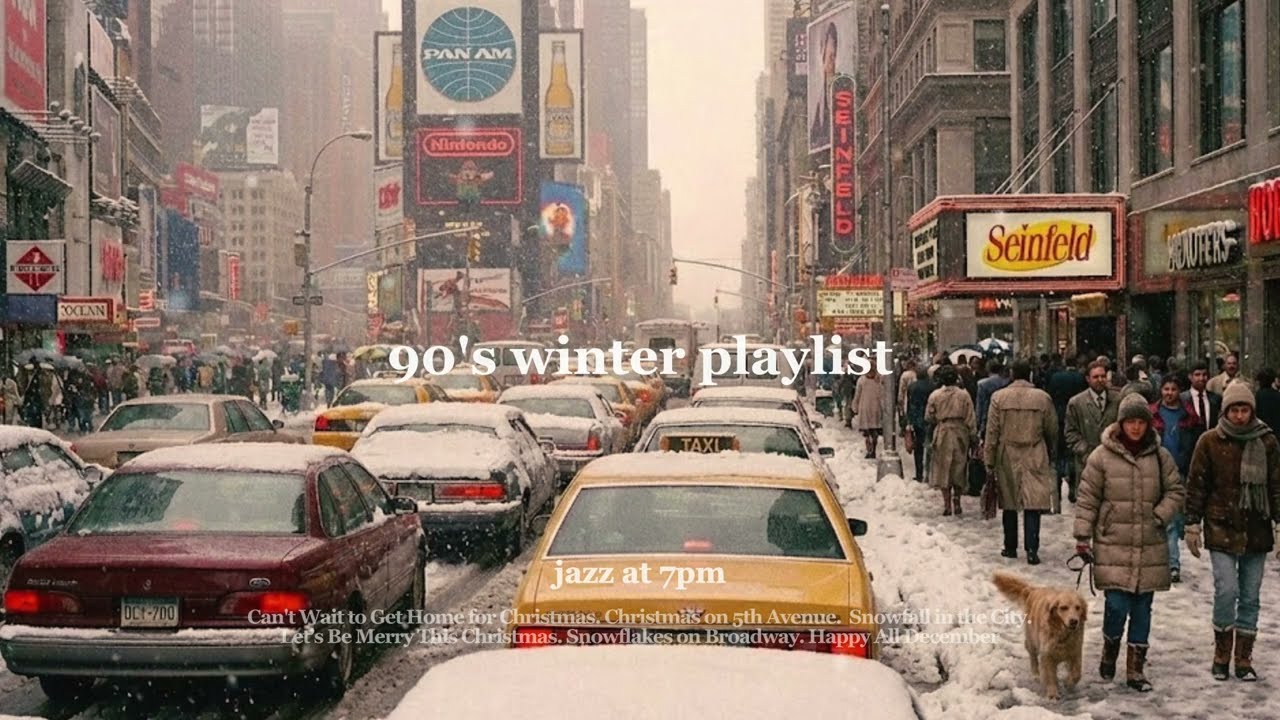 [playlist] 90년대 겨울 눈 오는 뉴욕 거리🗽🎄90s Newyork Winter Vibe Playlist