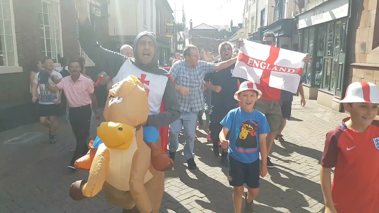 Worldcup 2018 Vindaloo march through Leek Staffordshire (vindaloo two)