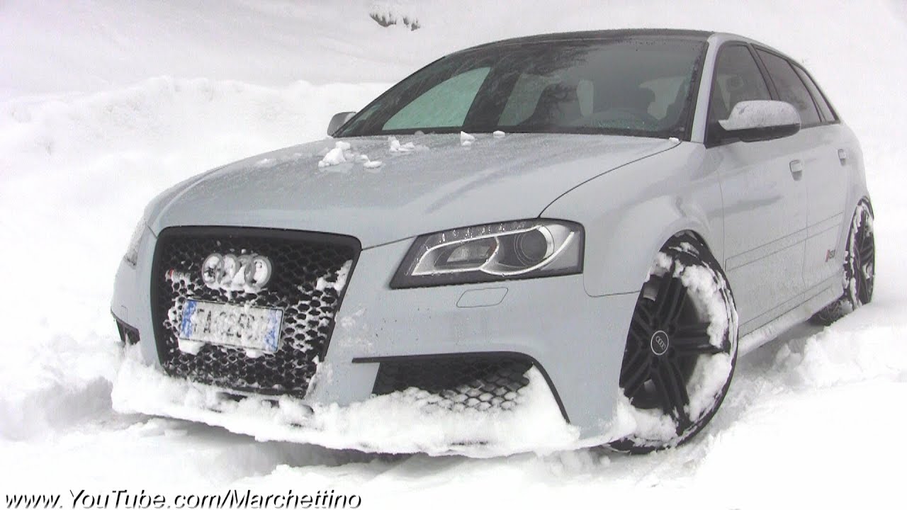 450hp Audi RS3 in Action - Ride, Revs & Snow Fun!