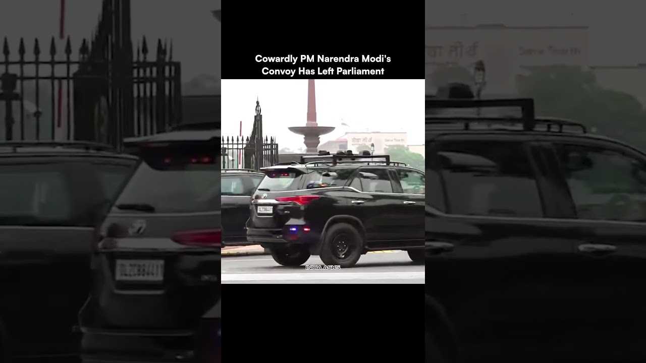 PM Modi's Convoy Has Left Parliament 🙂