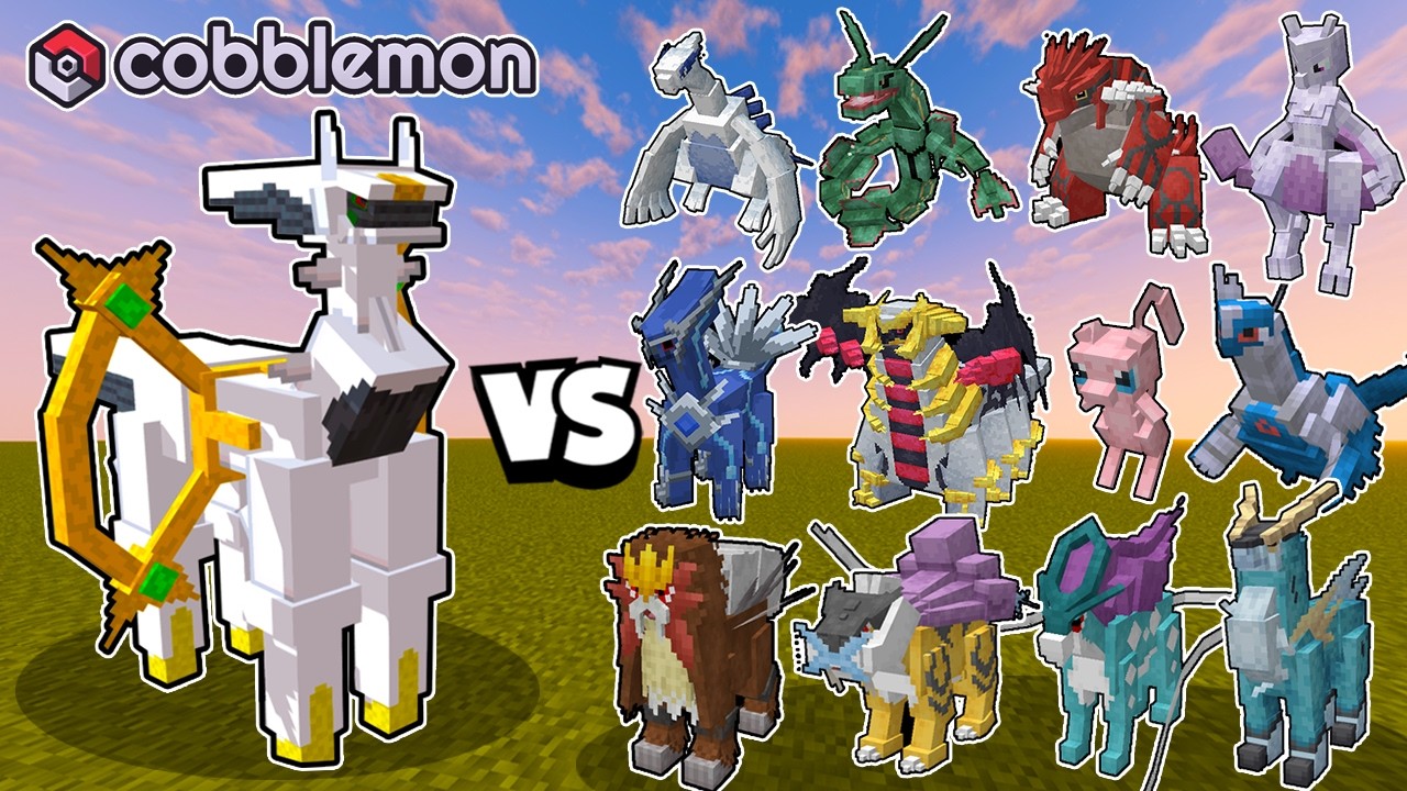 ARCEUS vs TODOS LOS POKEMON LEGENDARIOS | Minecraft Pokemon COBBLEMON