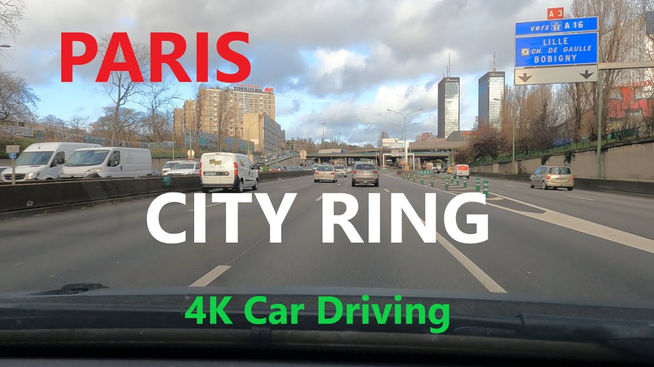Paris France: drive tour on city ring (Périphérie) nice Autofahrt Stadtring in Frankreich 法国巴黎自驾游