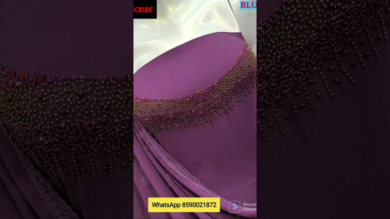 #Shorts/ Embroidered Georgette Churidar Materials @Blush Fashion