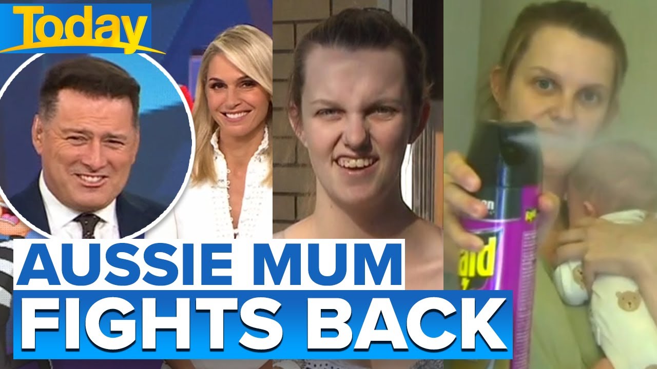Young mum sets intruder on fire with can of fly spray | Today Show Australia