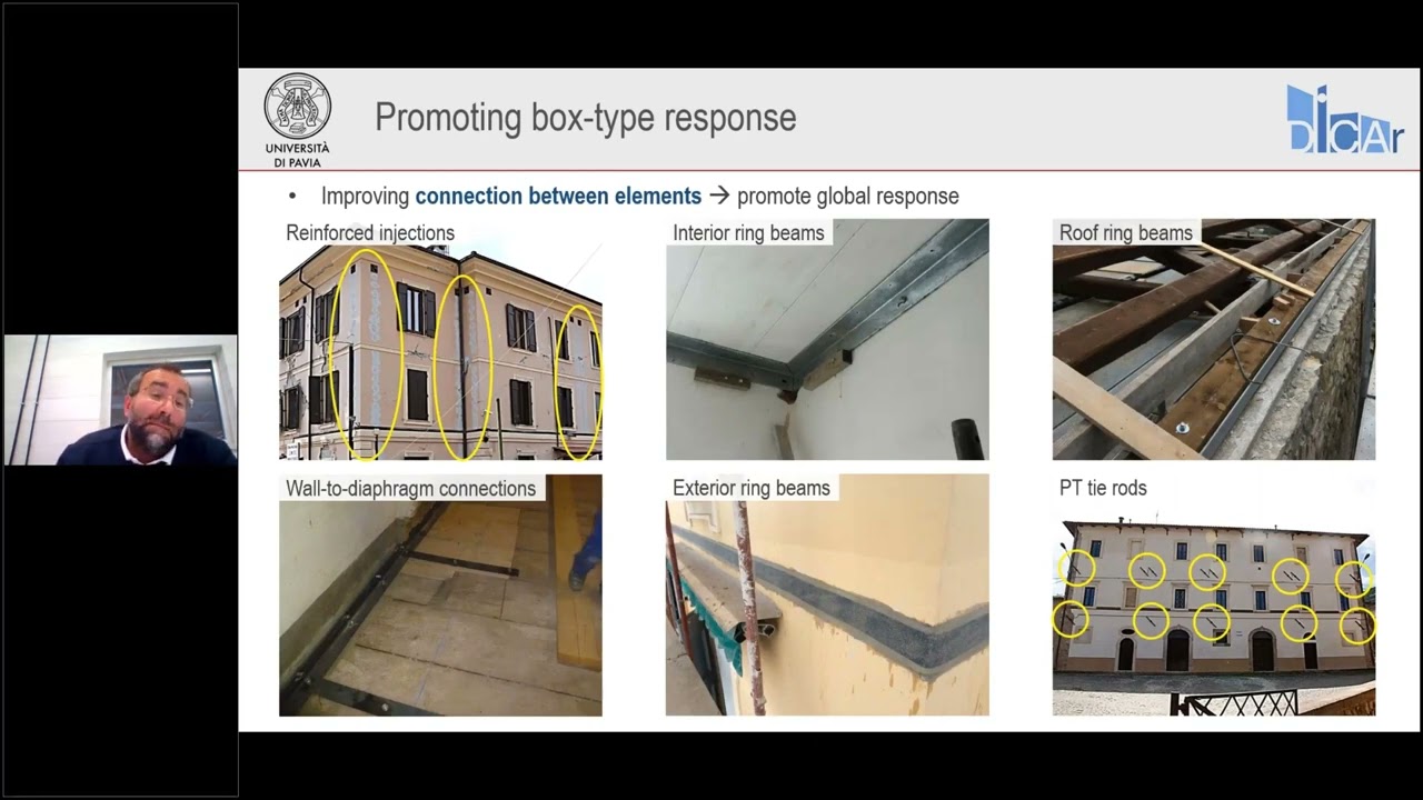 3Muri Webinar - Improving connections against local mechanisms in masonry buildings
