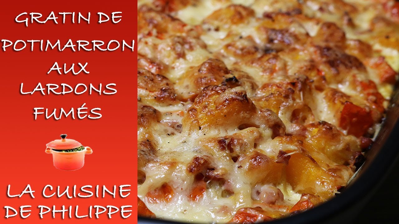 Gratin de potimarron aux lardons fumés 😋 La recette fondante et ultra gourmande !