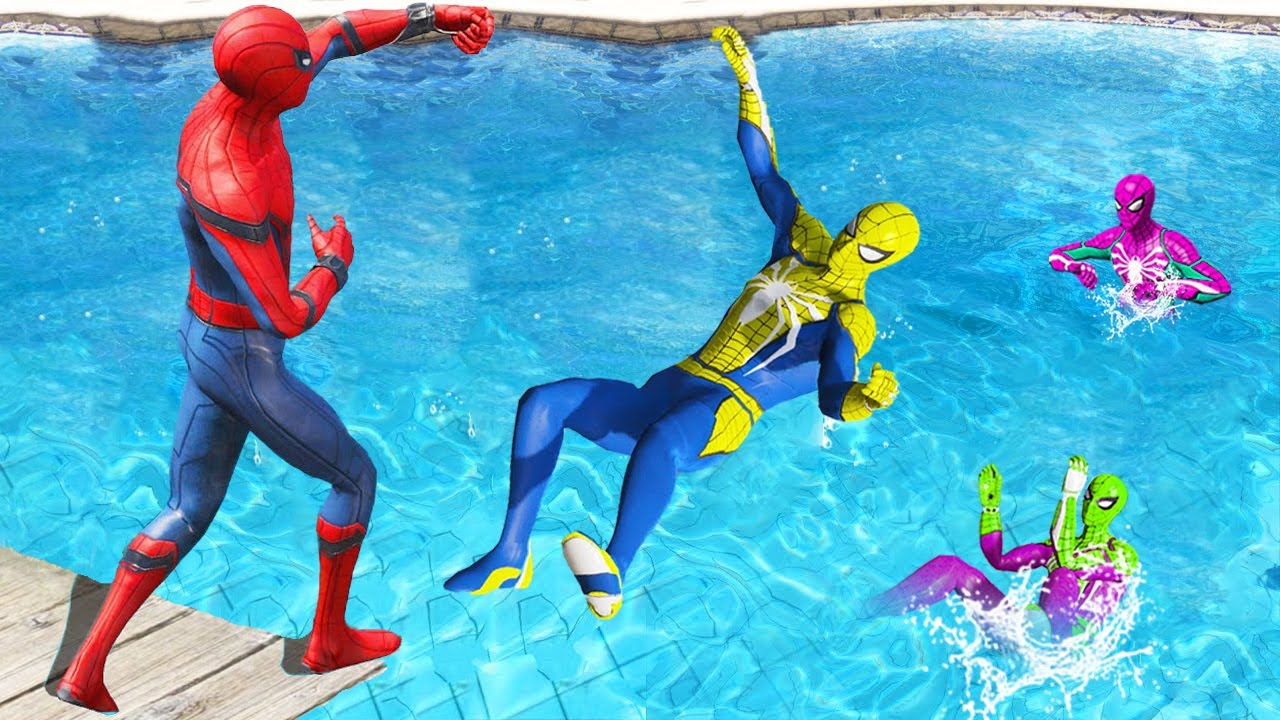 SPIDERMAN CRAZY JUMPS/FALLS #37 (GTA 5 Spider-Man Fails)