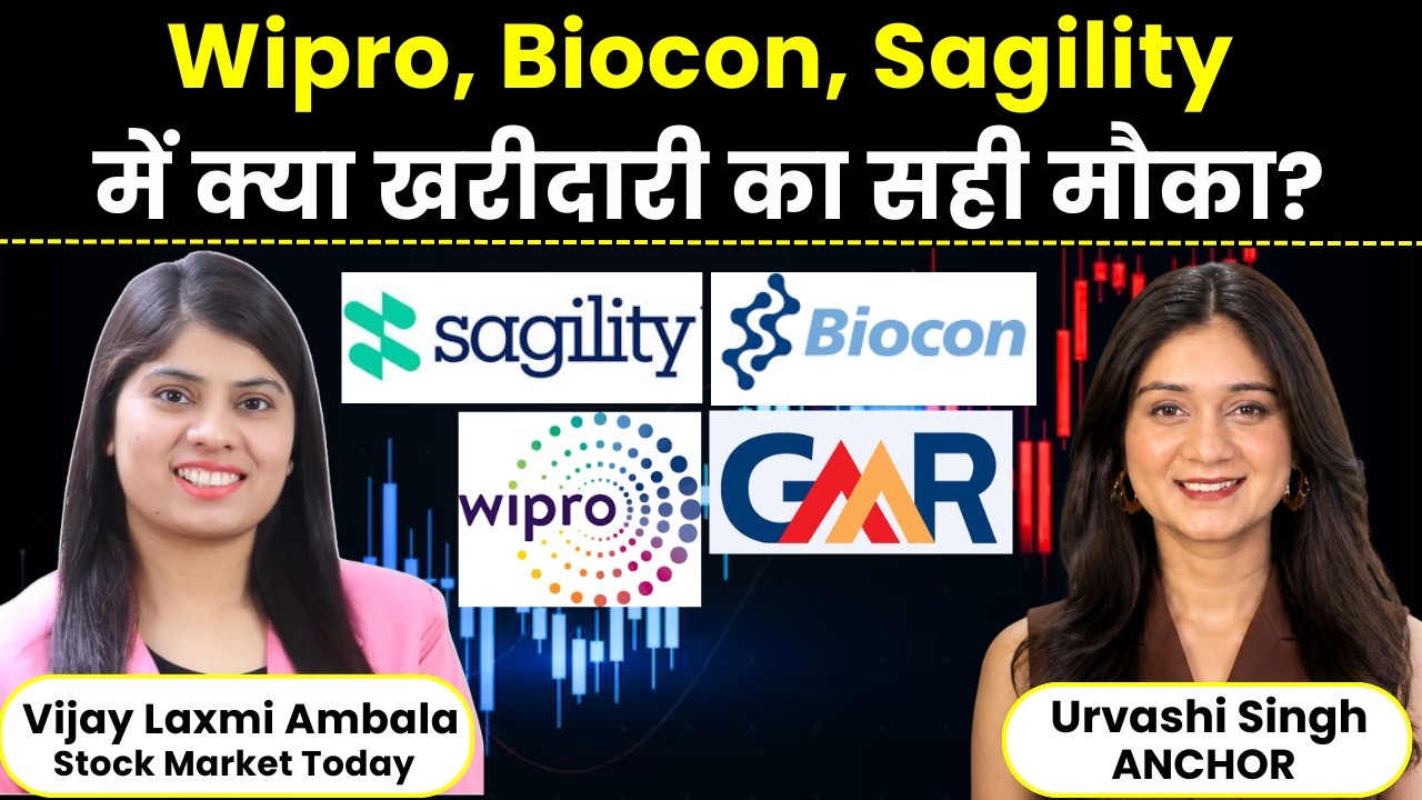 Wipro, Jindal Drilling, Biocon, GMR Airports, Sagility Share में क्या करें? | Vijay Laxmi Ambala