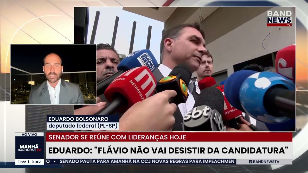 Não existe chance de Flávio Bolsonaro desistir da candidatura, diz Eduardo