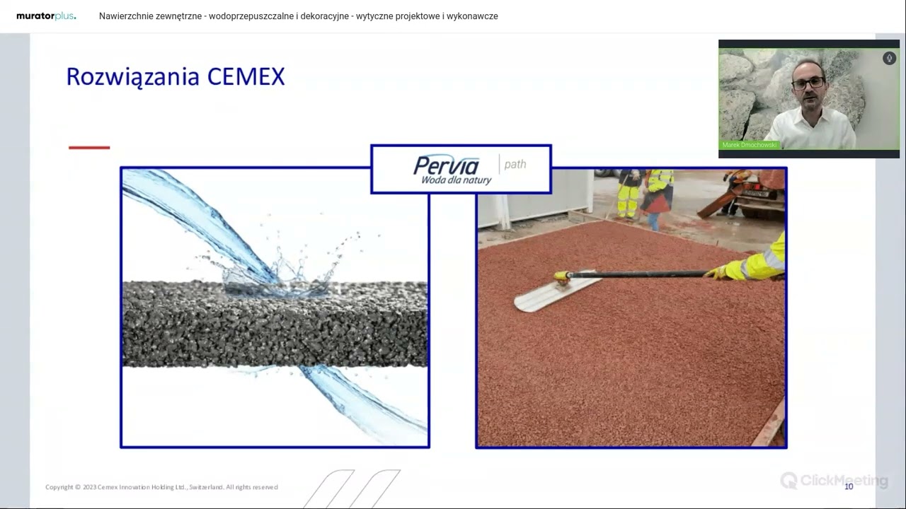 Cemex webinar - Nawierzchnie zewnętrzne wodoprzepuszczalne i dekoracyjne
