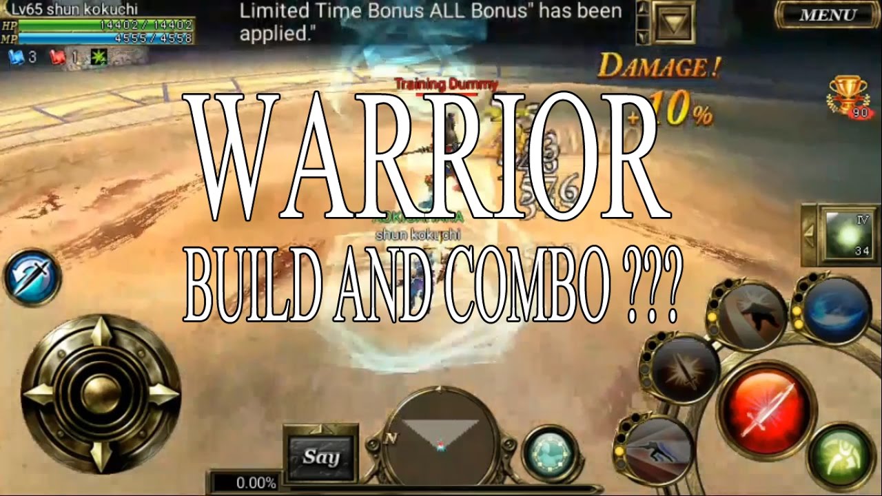 AURCUS ONLINE - WARRIOR (Shun Kokuchi) Skill Build & COMBO