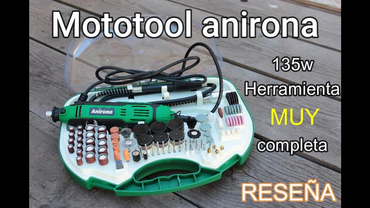 ANIRONA MOTOTOOL + 211 ACCESORIOS... EXCELENTE HERRAMIENTA ECONOMICA