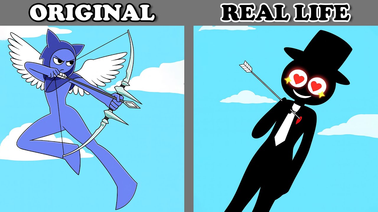Best TikToks of Incredibox Sprunki: Black Falls in Love with Jevin 💖 | Original vs Plush Toys
